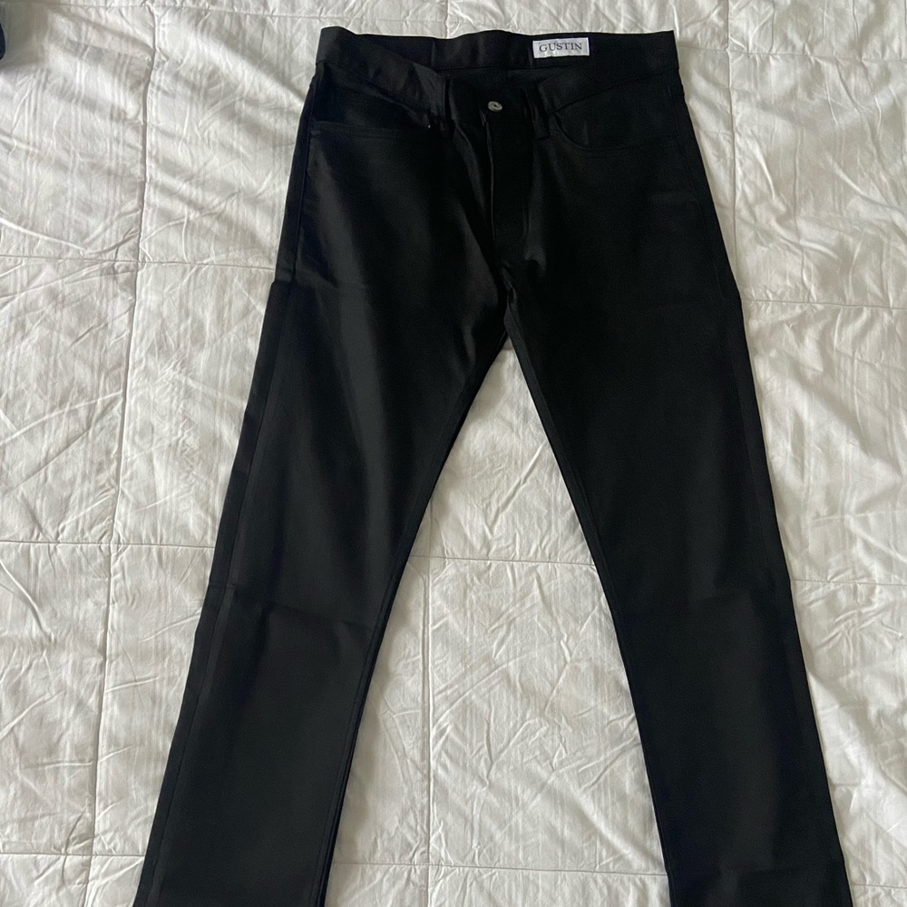 #221 SUPER STRETCH 5 POCKET JEANS- BLACKXBLACK - 33 Slim
